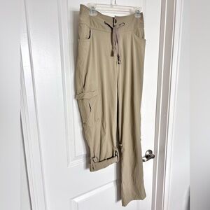 Columbia Omni-Shield Cargo Pants Women’s Tan Hiking Convertible Repellency
